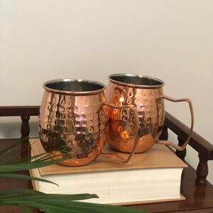 Hammered Copper Moscow Mule Mug Set of 2